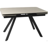 Аврора Леон 120-184x80 (камень слоновая кость/черный матовый)