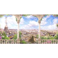 ФабрикаФресок Фреска Вид с балкона на Париж 655270 (500x270)