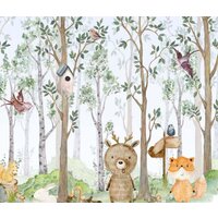 ФабрикаФресок Звери в лесу 603270 (300x270)