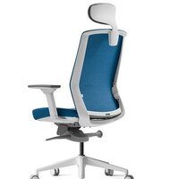 Bestuhl J1 White Pl с подголовником и подлокотником (голубая сетка/голубая ткань) Image #4