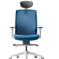 Bestuhl J1 White Pl с подголовником и подлокотником (голубая сетка/голубая ткань) Image #2