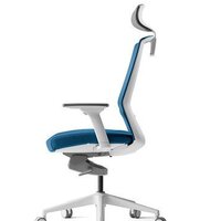 Bestuhl J1 White Pl с подголовником и подлокотником (голубая сетка/голубая ткань) Image #3