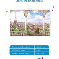 ФабрикаФресок Фреска Вид с балкона на Париж 654270 (400x270) Image #2