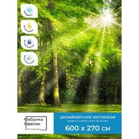 ФабрикаФресок Солнечный Зеленый Весенний Лес 1096270 (600x270) Image #4