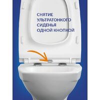 Cersanit Carina New Clean On с инстал. Link Pro (с кнопкой Twins 64117 стекло черный) Image #5