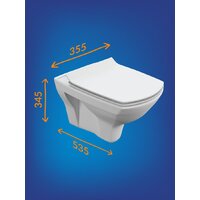 Cersanit Carina New Clean On с инстал. Link Pro (с кнопкой Twins 64117 стекло черный) Image #9