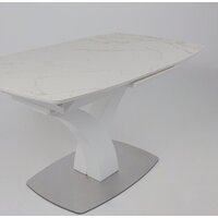 Аврора Нотр Дам Moderne 1400/1800x850 (камень белый Calacata vagli/белый муар) Image #3