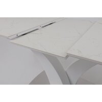 Аврора Нотр Дам Moderne 1400/1800x850 (камень белый Calacata vagli/белый муар) Image #9