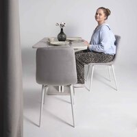 Алвест AV 406-N (светло-серый бархат H-09/белый) Image #2