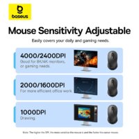 Baseus F02 Ergonomic Wireless Mouse (черный, без батарейки в комплекте) Image #17
