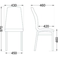 AksHome Adele (экокожа, кремовый APU-003/хром) Image #2