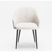 Табурет Шелл Бренди (02 молочный/черный каркас) Image #2