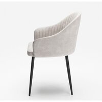 Табурет Шелл Бренди (02 молочный/черный каркас) Image #3