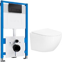 Lauter с инсталляцией Sulzdorf с микролифтом и кнопкой смыва 219704HD (белый/черный) Image #1