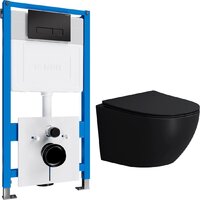 Lauter с инсталляцией Sulzdorf с микролифтом и кнопкой смыва 219704HD (белый/черный) Image #2