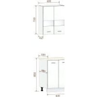 Кортекс-мебель Корнелия Экстра 60рс2д (дуб сонома/мадрид) Image #3