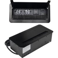 AKS Atlas USB выдвижной (2 розетки, черный) Image #2