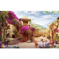 ФабрикаФресок Фреска Античная улочка с сиренью 114265 (400x265)