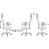 Бюрократ T-995 (серый TW-01, сетка/ткань) Image #11