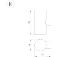 Arlight LGD-RAY-WALL-TWIN-R46-2x3W Warm3000 033306 Image #7