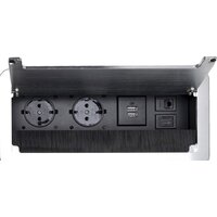 AKS Atlas USB выдвижной (2 розетки, алюминий) Image #1