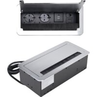 AKS Atlas USB выдвижной (2 розетки, алюминий) Image #2