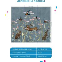 ФабрикаФресок Зайцы в цветах Афреска 563270 (300x270) Image #6