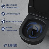 Lauter Sulzdorf с микролифтом и кнопкой смыва 219704E (белый/черный) Image #5