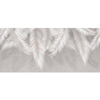 ФабрикаФресок Пальмовые листья Бетон 136270 (600x270)