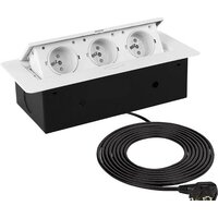 AKS Nova выдвижной (3 розетки, белый)