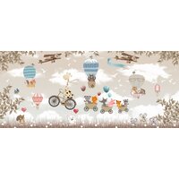 ФабрикаФресок Жираф с друзьями на велосипеде 776270 (600x270)