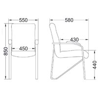 AksHome Samba Aks-1 Pegasso (черный/подлокотники дерево темное) Image #6
