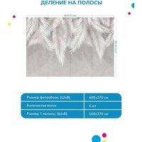 ФабрикаФресок Пальмовые листья Бетон 134270 (400x270) Image #2