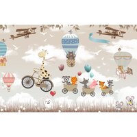 ФабрикаФресок Жираф с друзьями на велосипеде 774270 (400x270)
