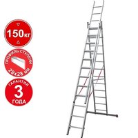 Новая высота NV 323 трёхсекционная профессиональная 3x12 ступеней Image #1