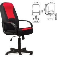 Brabix City EX-512 (ткань, черный/красный) Image #2