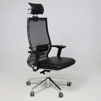 AksHome SynchroSit NL-SL3 (сетка/экокожа, черный) Image #4