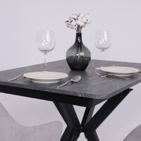 Lepremo AV 1212 МДФ раздвижной 1000-1300x700 (мрамор Пьетра графитовый/черный) Image #5