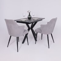 Lepremo AV 1212 МДФ раздвижной 1000-1300x700 (мрамор Пьетра графитовый/черный) Image #4