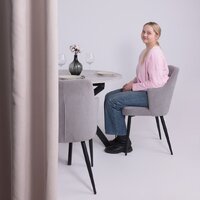 Lepremo AV 1106 МДФ раздвижной D1000-1350x750 (Ароза светлая/черный) Image #2