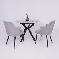 Lepremo AV 1106 МДФ раздвижной D1000-1350x750 (Ароза светлая/черный) Image #4