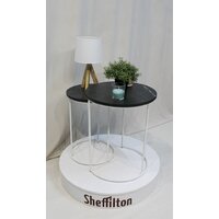 Sheffilton SHT-CT7 (камень пьетра черный/белый муар) Image #9