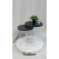 Sheffilton SHT-CT7 (камень пьетра черный/белый муар) Image #8