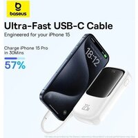 Baseus Qpow Pro+ Digital Display Fast Charge 22.5W 10000mAh (белый) Image #2