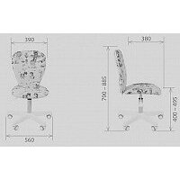CHAIRMAN Kids 105 (ткань, белый пластик/нло) Image #5