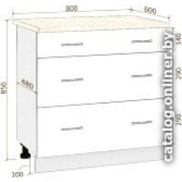 Кортекс-мебель Корнелия Лира НШ80р3ш (венге/марсель) Image #5