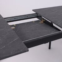 Lepremo AV 1209/1 МДФ раздвижной 1200-1600x800 (мрамор Пьетра графитовый/черный) Image #13