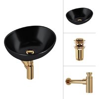 Lauter 21652-A + клапан 21190G + сифон 21635G (золото)