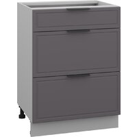 Arvento Корнелия Флок-плюс НШ60р3ш без столешницы (графит софт)