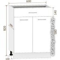 Кортекс-мебель Корнелия Лира НШ60р1ш без столешницы (венге) Image #4